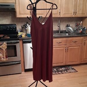 Astr Burgundy Maxi Dress